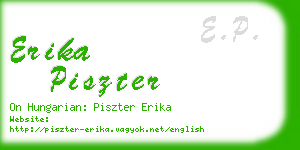 erika piszter business card